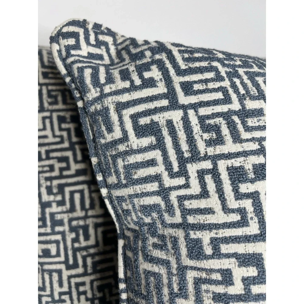 Pair of The Pillow Collection Cover + Down Insert Zeref Geometric Blue White 20